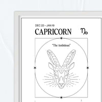 Capricornio – Ilustración – Mapa Zodiacal