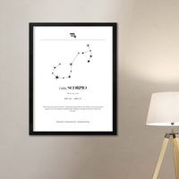 Escorpio – Constelación Minimalista – Mapa Zodiacal