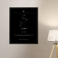 Leo – Constelación Minimalista – Mapa Zodiacal