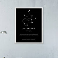 Sagitario – Constelación Minimalista – Mapa Zodiacal