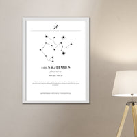 Sagitario – Constelación Minimalista – Mapa Zodiacal